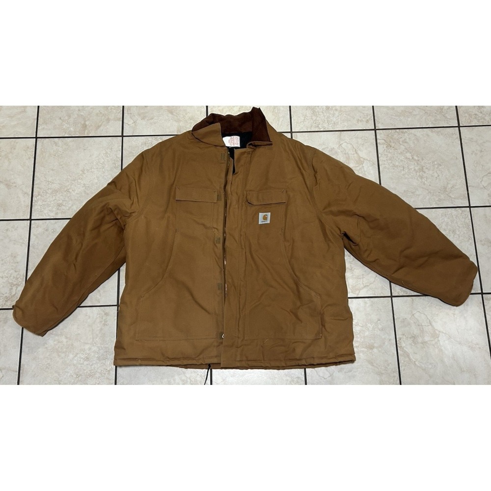 Vintage Carhartt Brown Arctic Quilt Lined Jacket Mens 58 CQ186 RN 14806